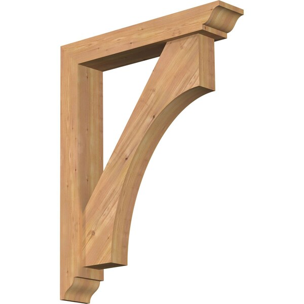 Ekena Millwork Westlake Traditional Smooth Bracket w/ Offset Brace, Western Red Cedar, 5 1/2"W x 30"D x 38"H BKT0604X30X38WTL01SWR - main